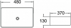 SantiLine Раковина накладная 48 SL-1010MB черная матовая – фотография-2